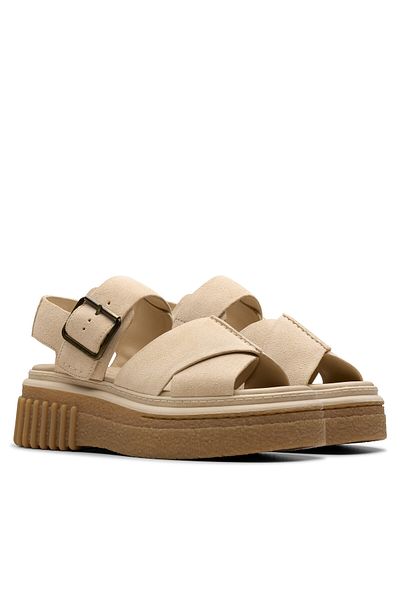 CLARKS Women's Sandals beige CLARKS-26181202 ECRU SUEDE
