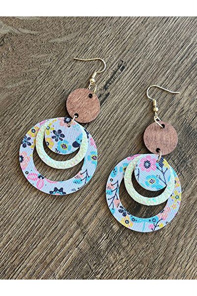 Büyük Hanım أقراط من سبيكة جلدية ملونة على الطراز العتيق