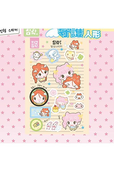 Choice6 05 ملصقات فتاة كرتونية لطيفة، ملصقات شخصيات أنمي كورية، حساب يدوي، حا...