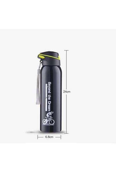 Choice black 500ML Bicycle Water Bottle Vacuum Stainless Steel Cycling Water Bottle Double Walled Simple Th
