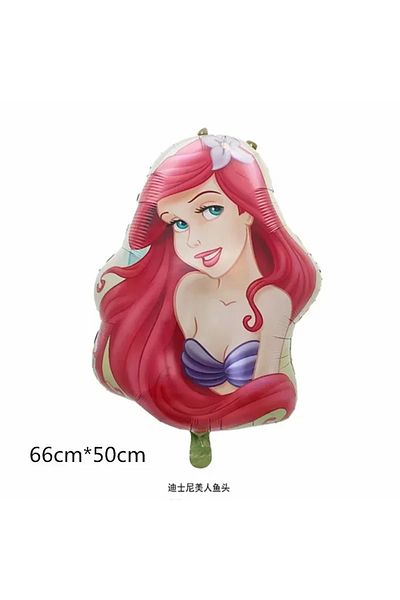 Miniso 1pcs 1 pcs Disney Princess Collection Mermaid Ariel Cinderella Belle foil balloons girl Party Birthd