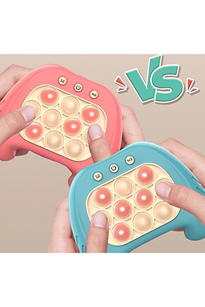 dalip Pop It Game "Dalip" Console – Interactive Anti-stress Game with Batteries, ABS and Silicone, Blue