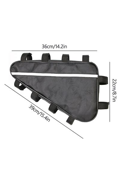 Choice 39x36x22cm Bicycle Triangle Battery Pack Waterproof 210D Oxford Cloth Converted MTB Road Bike Tube F