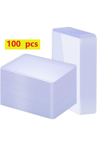 Choice 50pcs 25/50/100 Count Top Loaders For Cards, 3"x4" Baseball Card Sleeve Hard Plastic Card Protector