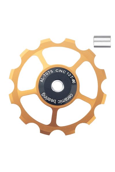 Choice golden 12T SENSAH MTB Bicycle Rear Derailleur Jockey Wheel Ceramic Bearing Pulley AL7075 CNC Road Bi