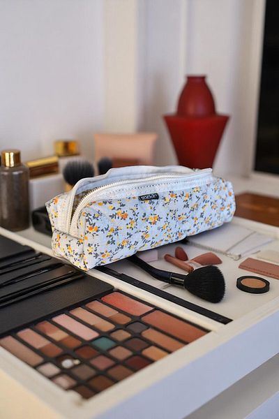 DUCS Flower Patterned Mini Makeup Bag - Mky393