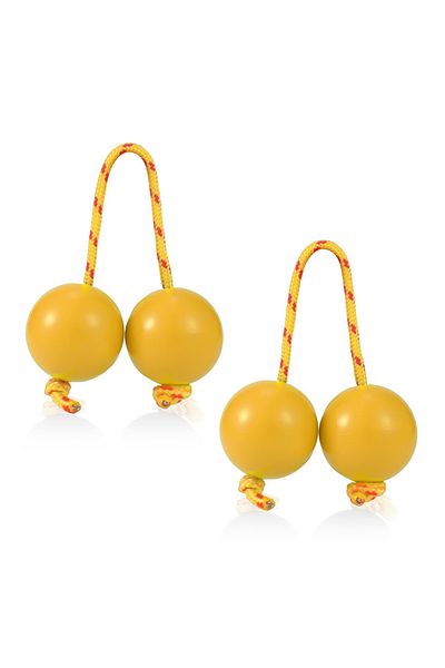 Choice Yellow 2pcs Kashaka Rhythmic Balls,Portable Kashaka Rhythmic Shaker,Single Hand Percussion Instrumen