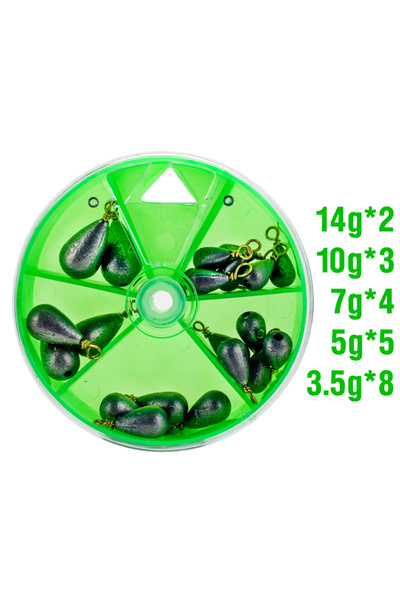 Choice 4867-140 جرام 22 قطعة من ثقل صيد الرصاص 3.5 جرام/5 جرام/7 جرام/10 جرام...