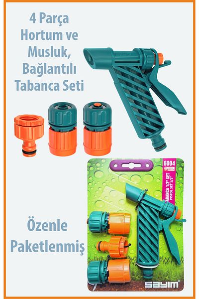 sayım plastik 4 Piece Hose and Faucet, Connected Gun Set Balcony and Car Washing