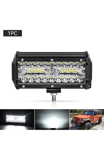 Choice قطعة واحدة من شريط إضاءة LED للسيارة بقوة 120 وات/ضوء عمل للطرق الوعرة، شريط إضاءة LED للشاحنات والسيارات الرياضية متعددة الاستخدامات والقوارب والدفع الرباعي