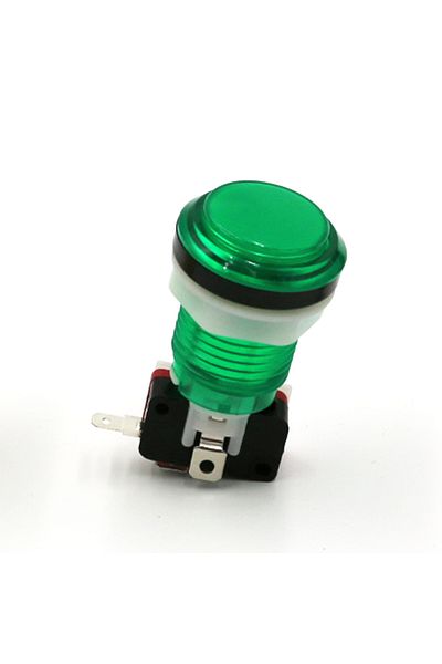 Choice green no logo 5V 12V Light Push Button 33mm Led Illuminated Clear Plastic For Coin Arcade Joystick G