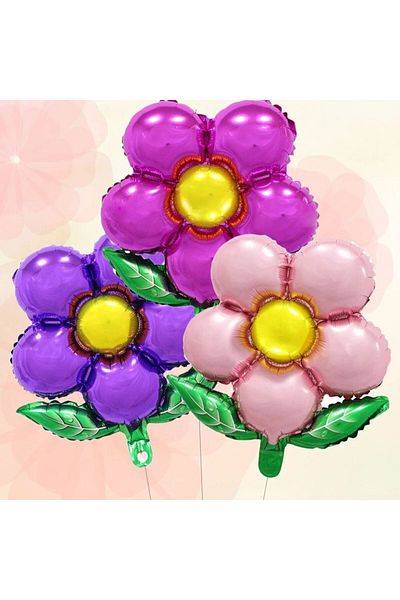 Choice Other AS SHOWN leaf flower 3pcs 3pcs Flower Balloons Pink Rose Red Purple Flower Green leaf Balloon