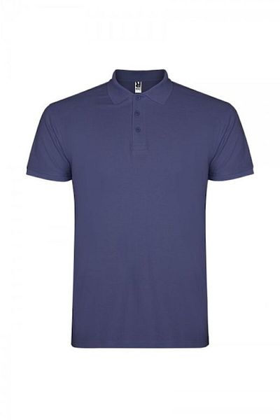 OEM Men's Polo T-Shirt with Short Sleeve, Cotton, Denim Color, Size 3XL