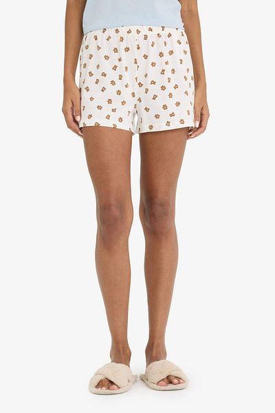 DeFacto Regular Fit Patterned Shorts Pajama Bottoms-Fall in Love F5922Ax25Sm