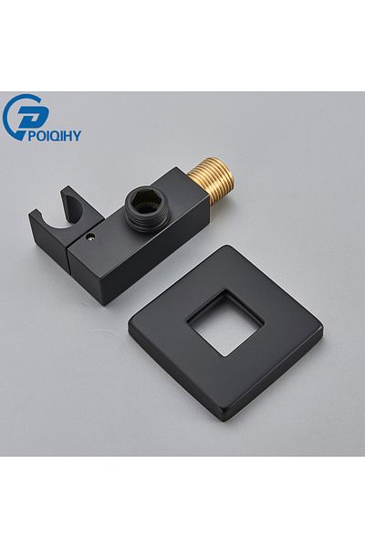 Choice Black B Poiqihy Chrome Shower Head Holder Handheld Shower Spray Bracket Wall Mounted Bidet Sprayer H