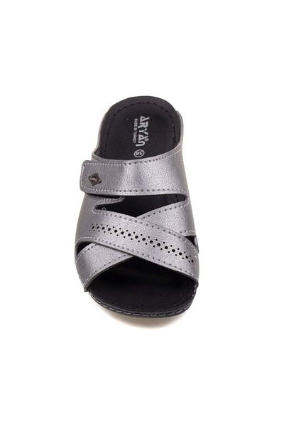 uway Women's Cross Banded Velcro Orthopedic Comfort Comfortable Daily Slippers