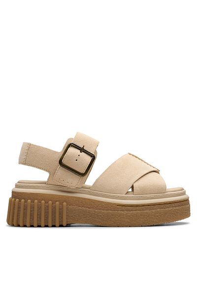 CLARKS Women's Sandals beige CLARKS-26181202 ECRU SUEDE
