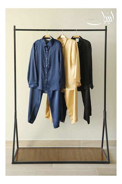 LINELLE Ladies Co-ord Pant Set- Solid Color Shirt and Pant with Long Sleeves.
