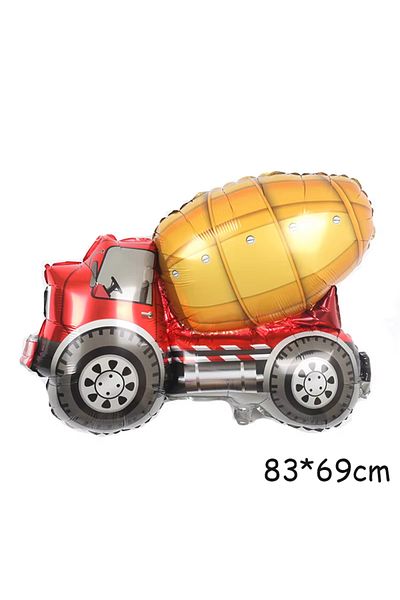 Choice Other AS PICTURE Cement truck 3D Stereo Cartoon Assembled Car Aluminum Film Hot Wheels Party Balloon