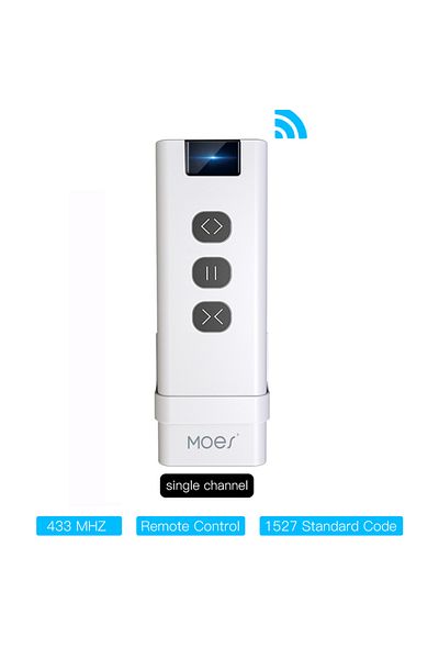 MoesHouse Singel Control MOES Tuya Smart Life WiFi RF433 Blind Curtain Switch with Remote for Electric Roller