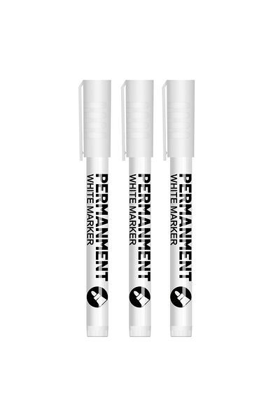 Choice 3pack White Paint Pen for Rock Painting,Stone,Ceramic,Glass,Wood,Tire,Fabric,Metal,Canvas. Set of 3/