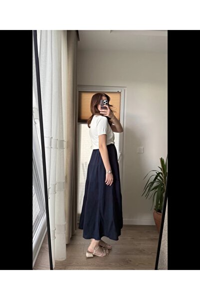 Chef d'atelier Жіноча преміальна довга спідниця з підкладкою з муслінової тканини