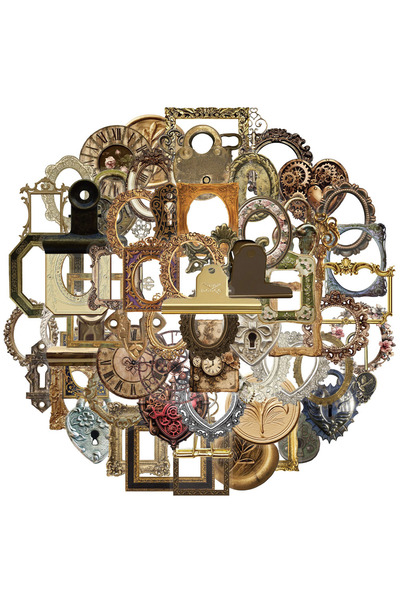 Choice 68 قطعة من إطارات الصور الرجعية ذات الطراز العالي الجمال وملصقات الغلا...