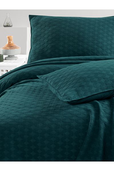 BED LİNE Σετ κάλυμμα κρεβατιού Elvira Μονό Πράσινο Κουτί