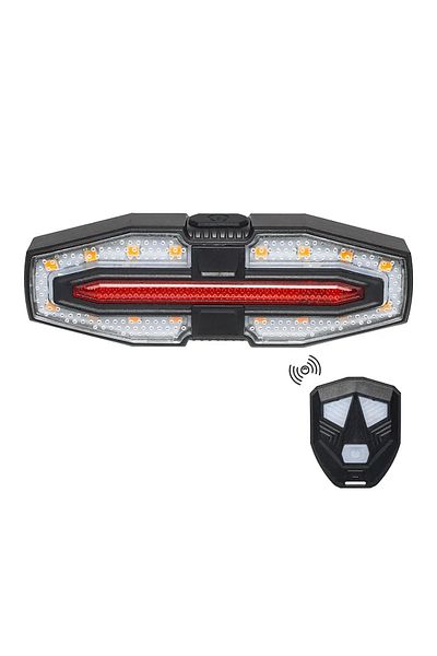 Choice Black USB Rechargeable Bike Turn Signals Wireless Remote Control Waterproof Bicycle Rear Light