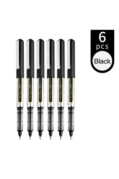 Choice 6pcs 6/12pcs Unique Pens: Large Capacity Gel Pen, Liquid Ink Pens, 0.5mm Fine Tip, Quick Drying, Use