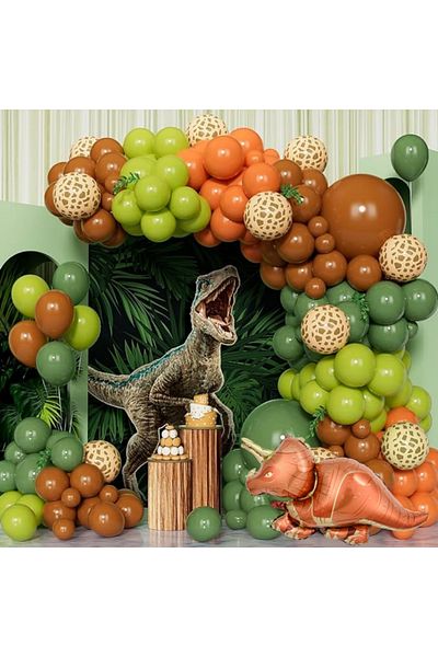 Choice Other As Picture Set of 115 Wild Zoo Jungle Balloon Arch Set Green Brown Animal Balloon Garland Set
