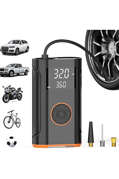 Hobimtek YS002 Taşınabilir Şarjlı Pompa Araç Oto Lastik Şişirme Pompası 160 P...
