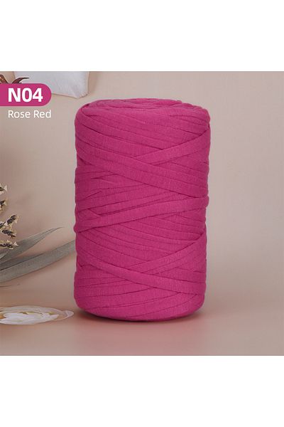 Choice N04-Rose Red 1Pcs Polyester T-Shirt Yarn For DIY Crafting Crochet And Knitting - Bags, Cushions, Dol