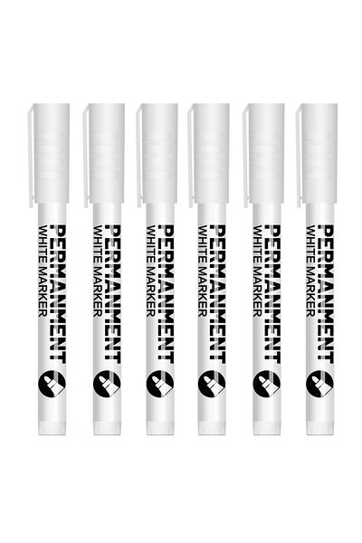 Choice 6pack White Paint Pen for Rock Painting,Stone,Ceramic,Glass,Wood,Tire,Fabric,Metal,Canvas. Set of 3/