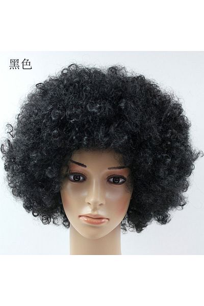 Choice black Funny Fluffy Wavy Curly Clown Wig Explosive Head Wig for Disco Birthday Party Christmas Hallow