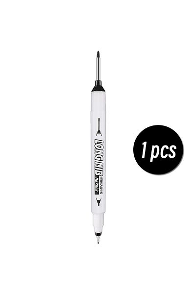 Choice 1 pcs Black 20mm Double-Tip Deep Hole Long Head Nib Markers For Metal Pen Waterproof Bathroom Woodwo