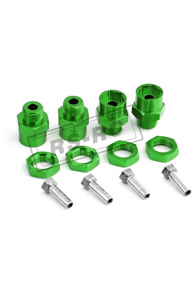 Choice 4pcs 4PCS Aluminum Alloy 12mm to 17mm Wheel Hex Hubs Adapter Extension Conversion Nuts for 1/10 RC C