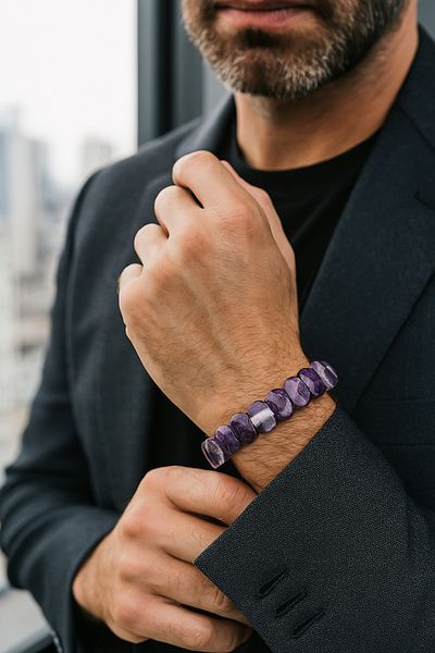 Safnaturel Igsl Certified Amethyst 9 X 14 mm Special Cut Bracelet
