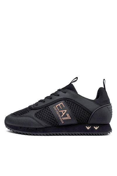 EA7 Emporio Armani Teniși negri pentru femei, bărbați, unisex X8X027