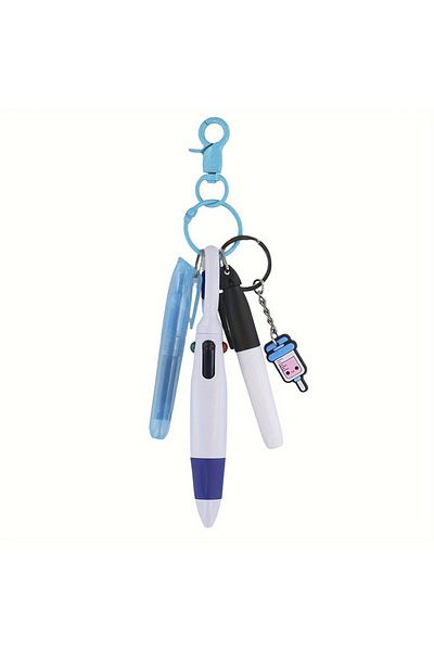 Choice Blue 1 set Mini Highlighter Nurse Pens Set for Badge Reel Pen Include 1 Tip Highlighter 1 Permanent