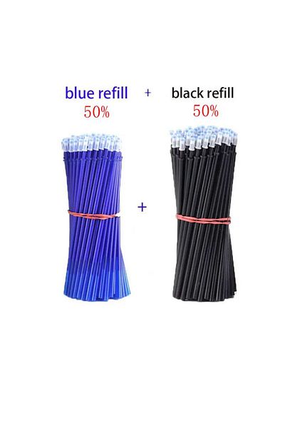 Choice 30pcs Mixed Refill 30/50/100Pcs/Lot 0.5mm Gel Pen Erasable Pen Refill Rod Set Blue Black Ink Shool