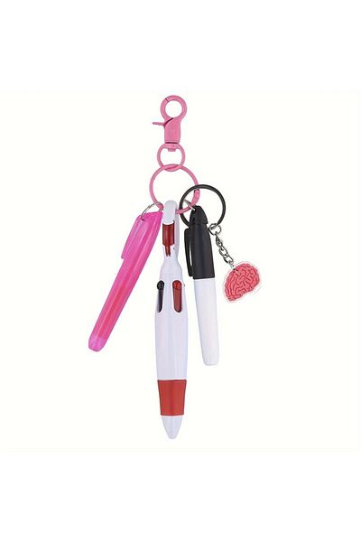 Choice Red 1 set Mini Highlighter Nurse Pens Set for Badge Reel Pen Include 1 Tip Highlighter 1 Permanent M