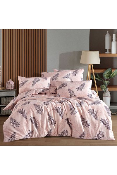 Lief Home مجموعة غطاء لحاف مزدوج |   4 أغطية وسائد |   مع ملاءة مطاطية |   200x220 سم