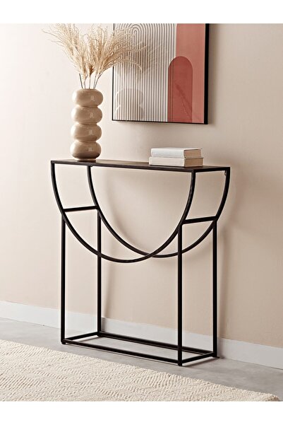 Hitit Dekorasyon Dade Siyah Metal Dresuar Konsol