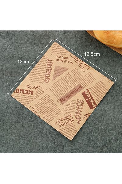 Choice 12x12cm 50pcs 50PCs/lot 12*12cm Letter Kraft Paper Cookie Bag Grease Proofing Triangle Baking Packag
