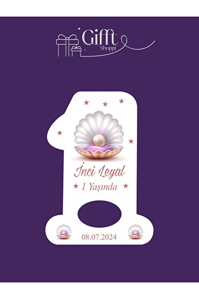 giftshoppi 10 Adet Açacak Magnet Hediyelik Bebek İnci Kız 1 Yaş Doğum Günü Ye...