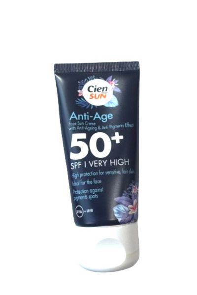 Cien Sun Spf 50+ Anti-Age Sun Cream - 50 ml for Face