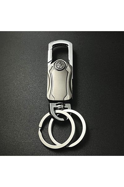 Choice black High Quality Simplicity Waist Hanging Creative Double Ring Metal Zinc Alloy Key Chain Men's Wo