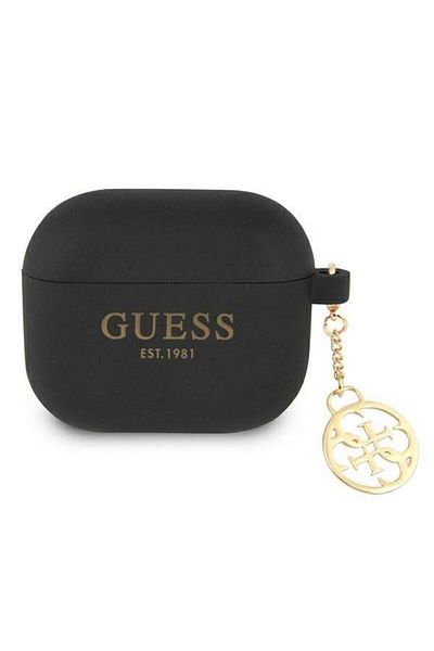 Guess Guess 4G Charms Silicone Protective Case for AirPods 3, Black