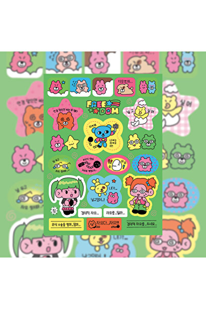 Choice4 09 كوريا لطيف فتاة سيئة شخصية كرتونية ملصق اليد دفتر يوميات مخطط سجل ...